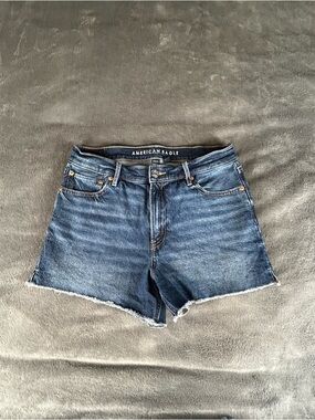 American Eagle Strigid Jean Shorts Womens 10 Blue Relaxed Cut Off Daisy Dukes